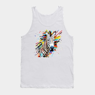 Zebra Animal Freedom World Wildlife Wonder Abstract Tank Top